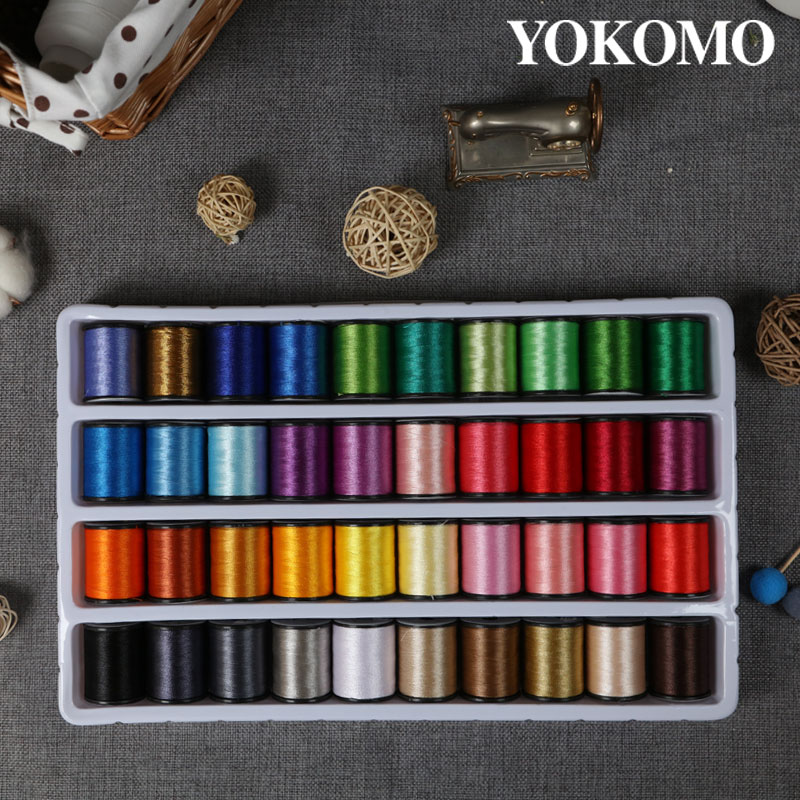YOKOMO40 color 75D high quality polyester fiber embroidery thread Brother Shengjia flying deer computer embroidery machine available