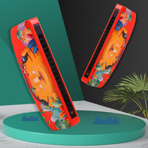 Childrens wooden harmonica creative music gift kindergarten students started to play 16 holes of musical instruments