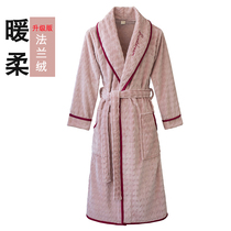 The dress of the ladys senior flannel flannel bathrobe winter sleepy dress thickened plus coral velvet dress 2022 new models
