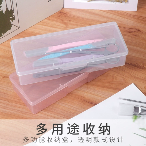 Прозрачная коробка для хранения, кисть, настольная косметическая кисточка