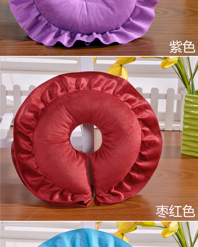 Beauty salon miếng đệm u-rửa nằm úp mặt massage gối massage hình chữ U gối khuôn mặt tròn gối đặc biệt bông gối ngực - Gối gối cao su non kymdan