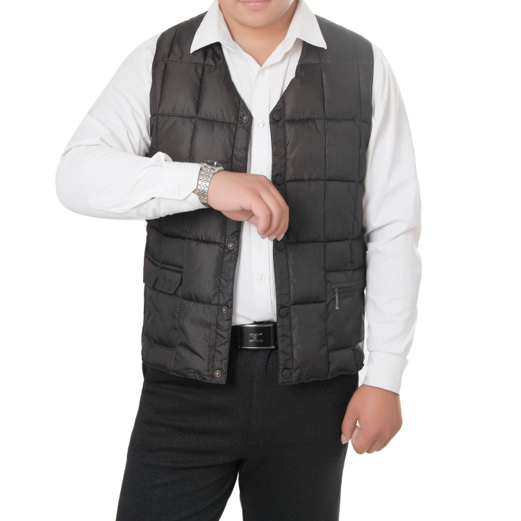 Vest trung niên nam mùa thu đông mặc dày cộng với cotton chần cũ áo vest ấm áp vest vest cha áo khoác mùa đông nam hàn quốc
