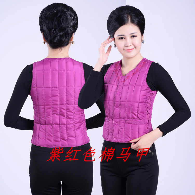Mùa thu và mùa đông mẫu trung niên và phụ nữ lớn tuổi kích thước lớn xuống áo vest cotton trung niên mẹ tải vest ấm vest thời trang nữ 2021