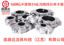 160kg High Pressure 316L Cooberlin Clamp Stainless Steel Membrane Shell Coe Beilin Groove Clamp DN25-219