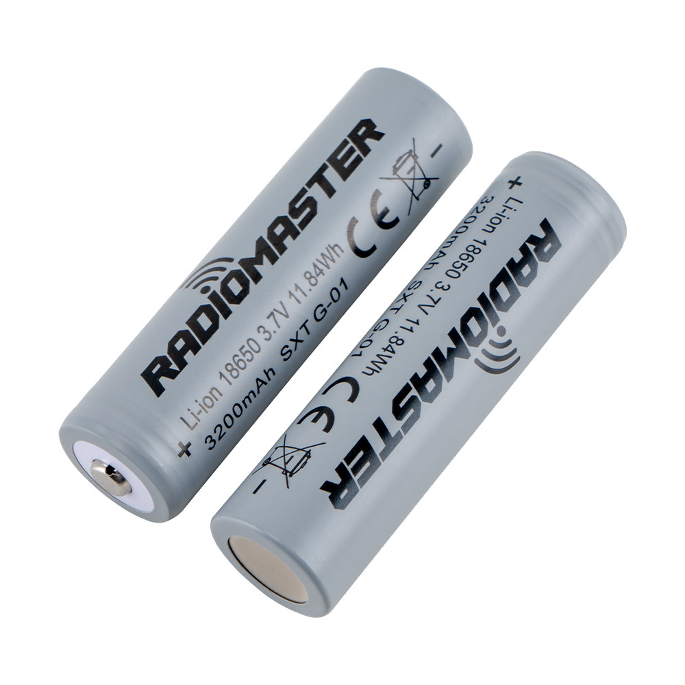 【RadioMaster】18650 3200mAh 3.7V 電池 2 顆｜TX16S／Boxer／TX12／Pocket／MT12