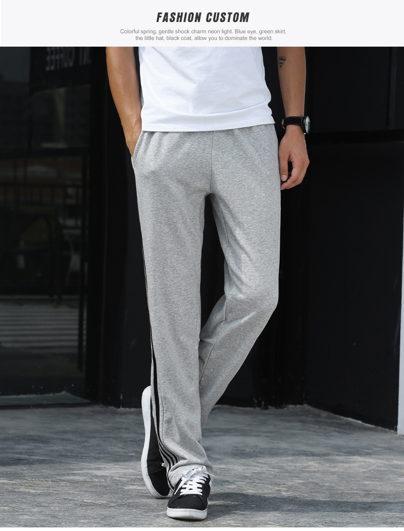 Quần thể thao quần cotton nam mùa hè mỏng quần thể thao quần bóng rổ lỏng mùa xuân và mùa thu quần cotton cỡ lớn đào tạo quần - Quần thể thao quan the thao