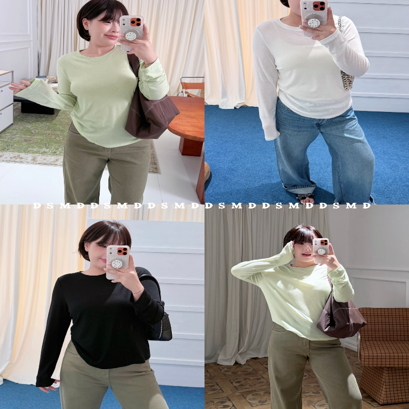 Hydrogen Oxygen Moment | D S m D | Plus Size Women's Tencel Thin Versatile Slim Fit Stretchy Regular Shoulder Long Sleeve T-Shirt Hydrogen Oxygen Moment | D S m D | Plus Size Women's Tencel Thin Versatile Slim Fit Stretchy Regular Shoulder Long Sleeve T-Shirt