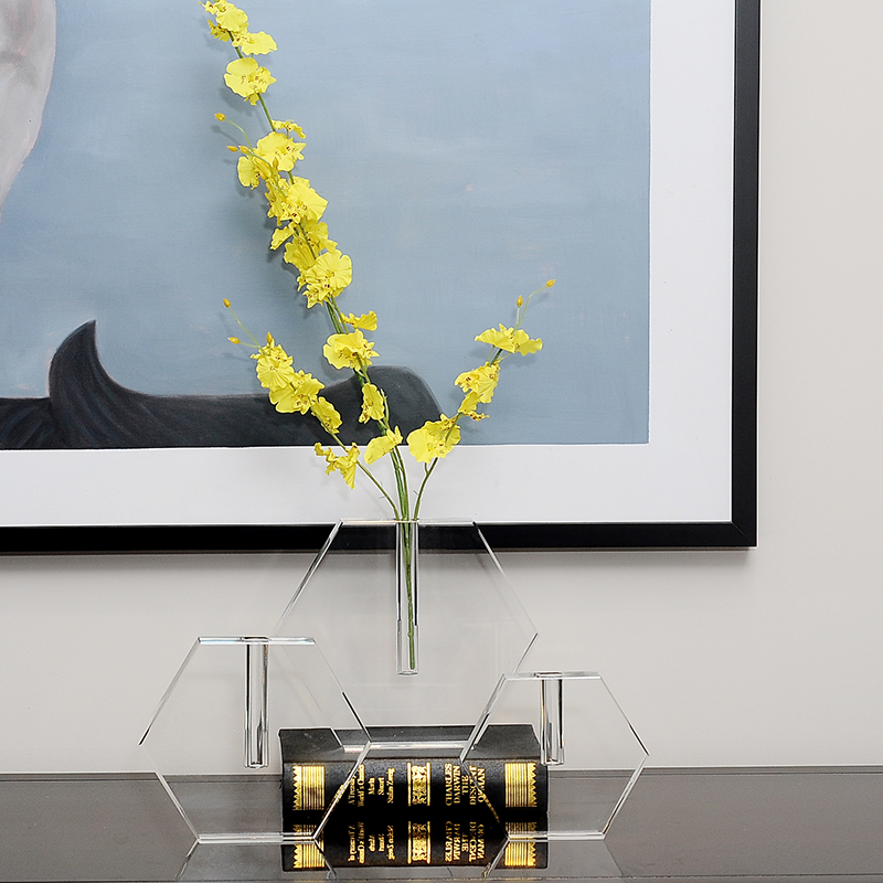 Eurostyle Crystal Glass Small Vase Desk Dining Table Decoration Small Vase Swing Piece Mini Little Fresher Vase