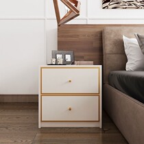 Light luxury ins wind modern simple gray bedside table Household bedroom storage bedside small cabinet Chest of drawers