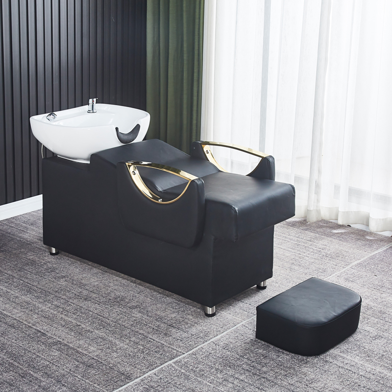 Manufacturer Direct sales Half Lying Type Hairdresse Shop Exclusive Wash Head Bed Net Red Hair Salon Flushing Water Bed Eurostyle Brief About Beauty Salon