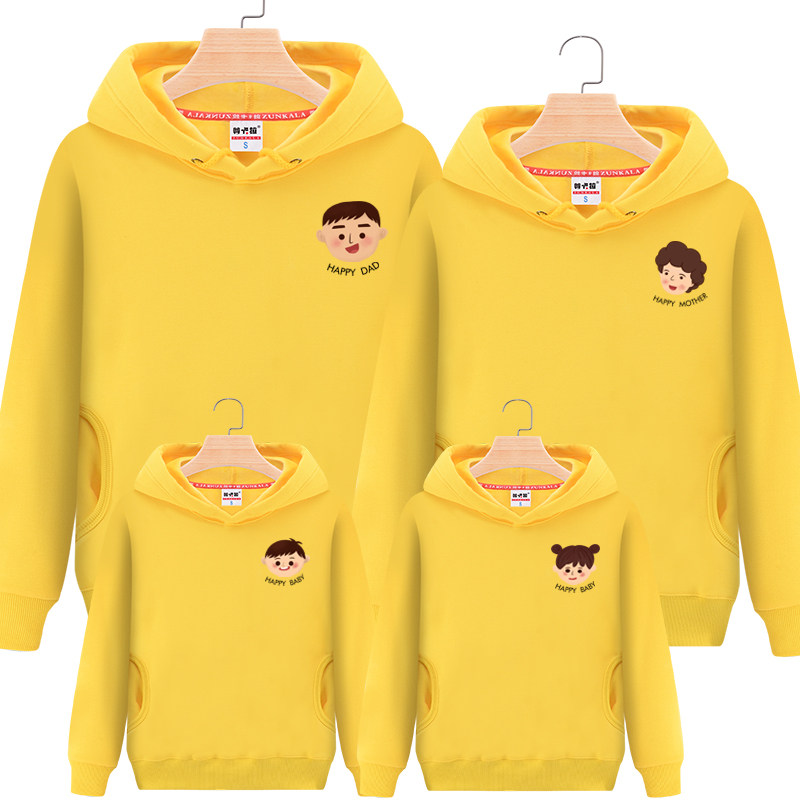 Family and Winter Clothing 2022 New Tide Family three - mouth four - mouth mother and daughter jacket plus thicker coat