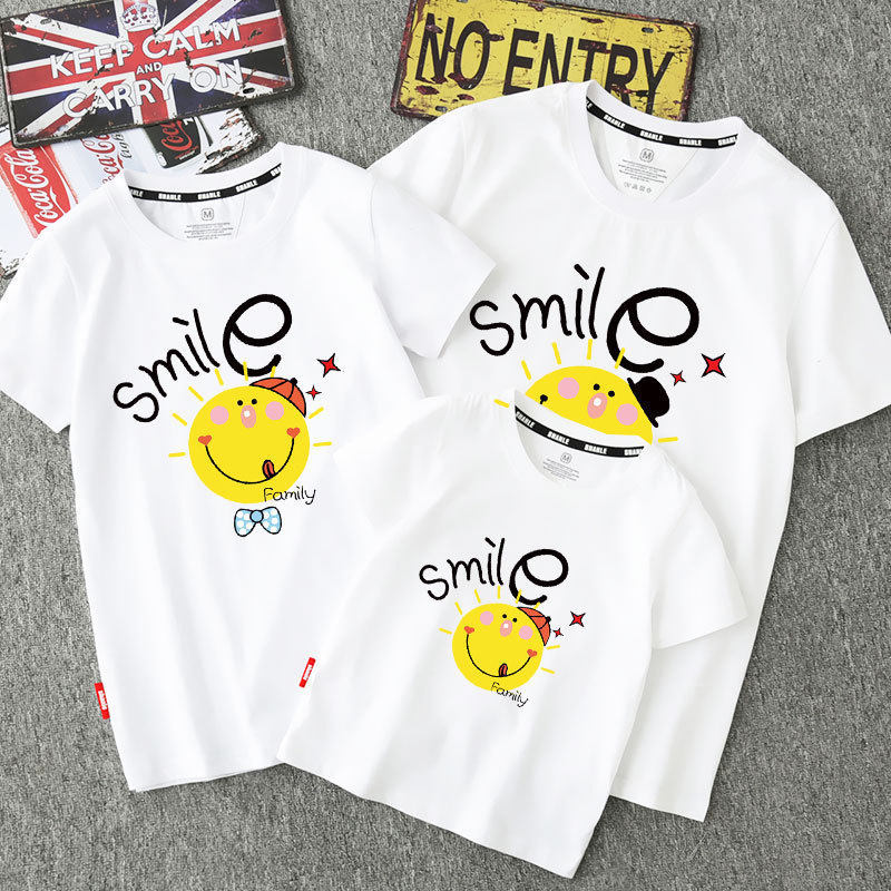 Pro-sub-loaded summer clothes 2023 new Chaochio Full family Foal short sleeve T-shirt Family clothes family of three mouths clothing foreign gas mother-son dress-Taobao