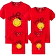 Zun Cara Family Pack Summer 2018 New Wave Family Three Family Family Pack XL áo thun mùa thu