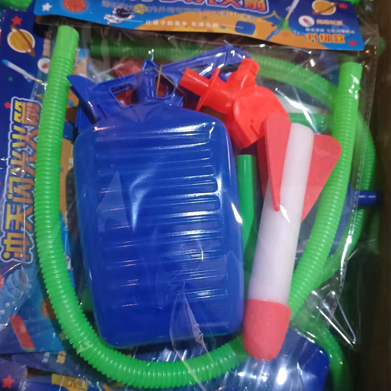 子供用ロケットランチャーおもちゃ、足踏み式スカイハイフラッシュフライングランチャー、発光排出フォーム、足踏み式大砲バレル