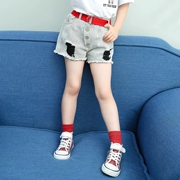 Spike 19 2019 mùa hè mới bé trai và bé gái phiên bản Hàn Quốc mặc quần short denim thời trang quần trẻ em - Quần jean