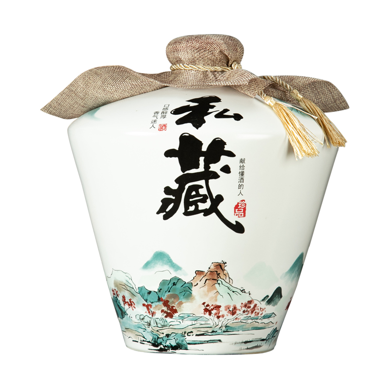 An empty bottle of jingdezhen ceramic 1/2/3/5/10 kg pack household seal pot of Chinese liquor jugs of wine jars