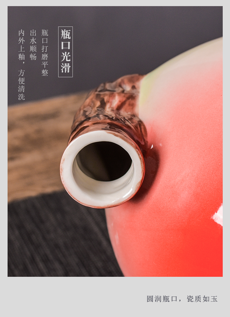 Empty wine bottle furnishing articles of jingdezhen ceramic peach hip 1/5/10 jin creative process good wine