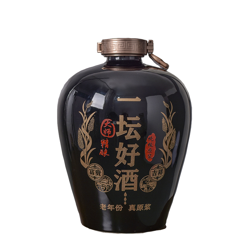 Jingdezhen ceramic jar thickening aged 10 jins to household seal an empty bottle mercifully wine Chinese hip flask
