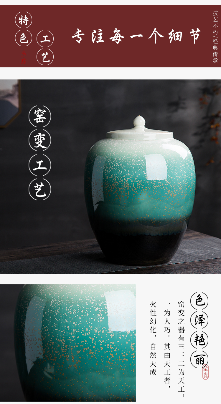 Barrel of jingdezhen ceramic household with cover storage caddy fixings meter box sealing insect - resistant ricer box 20/30/50 kg