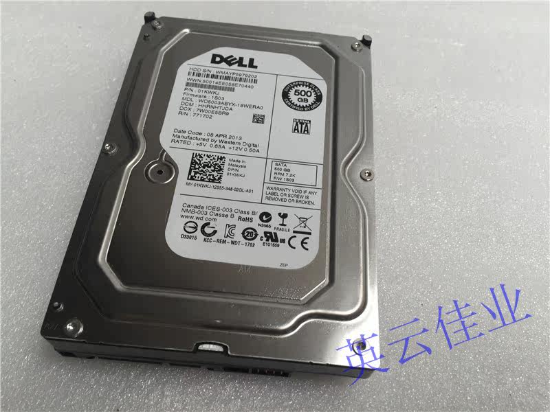 DELL WD SATA 500G 3 5 inch enterprise hard drive 01KWKJ WD5003ABYX
