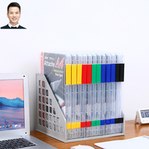 Japan imports A4 paper file containing box plastic transparent information document case paper sorting box paper finishing clip