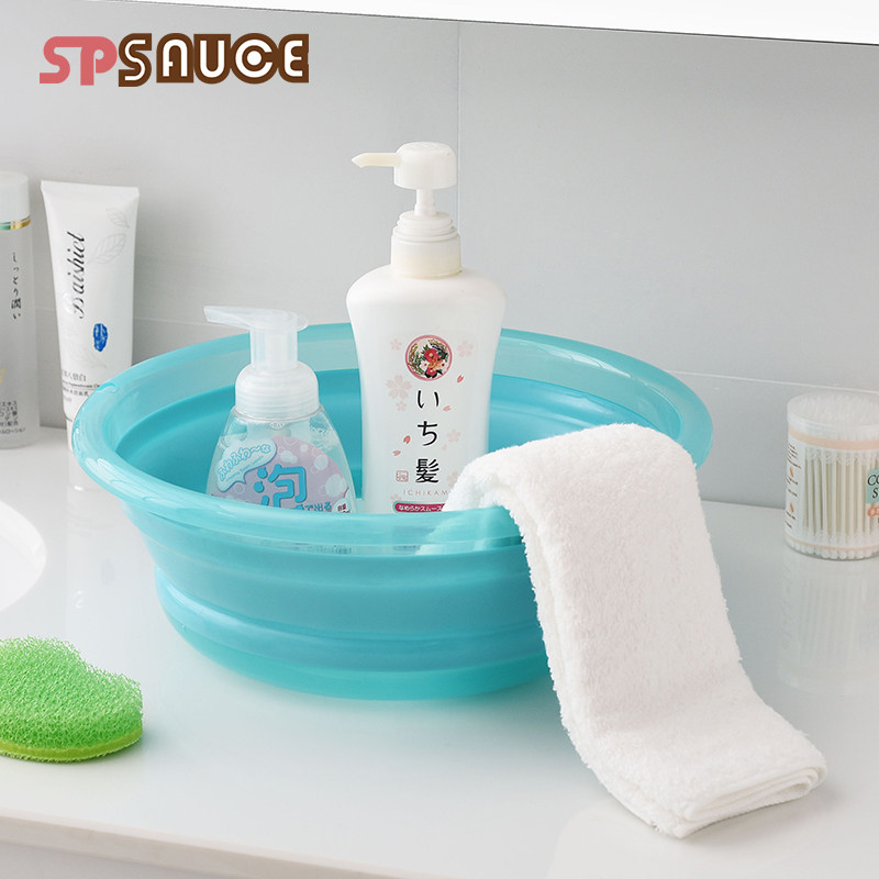 SP Telescopic Basin Baby Wash Basin Folding Wash Basin Portable Compressed Wash Basin Travel Laundry Plastic Shrink Basin