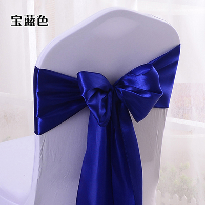 Ribbon wedding decoration satin with colour Ding floating with elastic chair sleeve butterfly knot back flower strap wedding celebration supplies