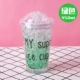 Ice Cup Summer Hand Cup Creative Hàn Quốc Cup lạnh hai lớp với điều khiển hút Ice Cup Gradient Cup Broken Ice Cup