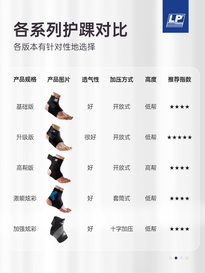 LP护踝男运动扭伤防护脚踝女篮球足球专业脚腕固定崴脚关节保护套