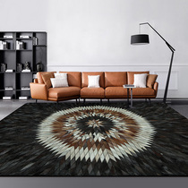 Advanced Bull Leather Carpet Splicing Home Black American Light Lavish Living Room Tea Table room Bedroom Bedside Blanket Custom