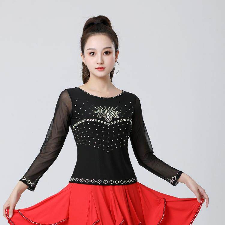 New spring/summer rhinestone dance dresses: slim-fit, round-neck,  embellished with colorful rhinestones  a must-