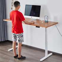 Fas Grade North American Cherry Wood Pure Solid Wood Desktop Desk Desk Desktop Computer Desk Home Electric Lift Table