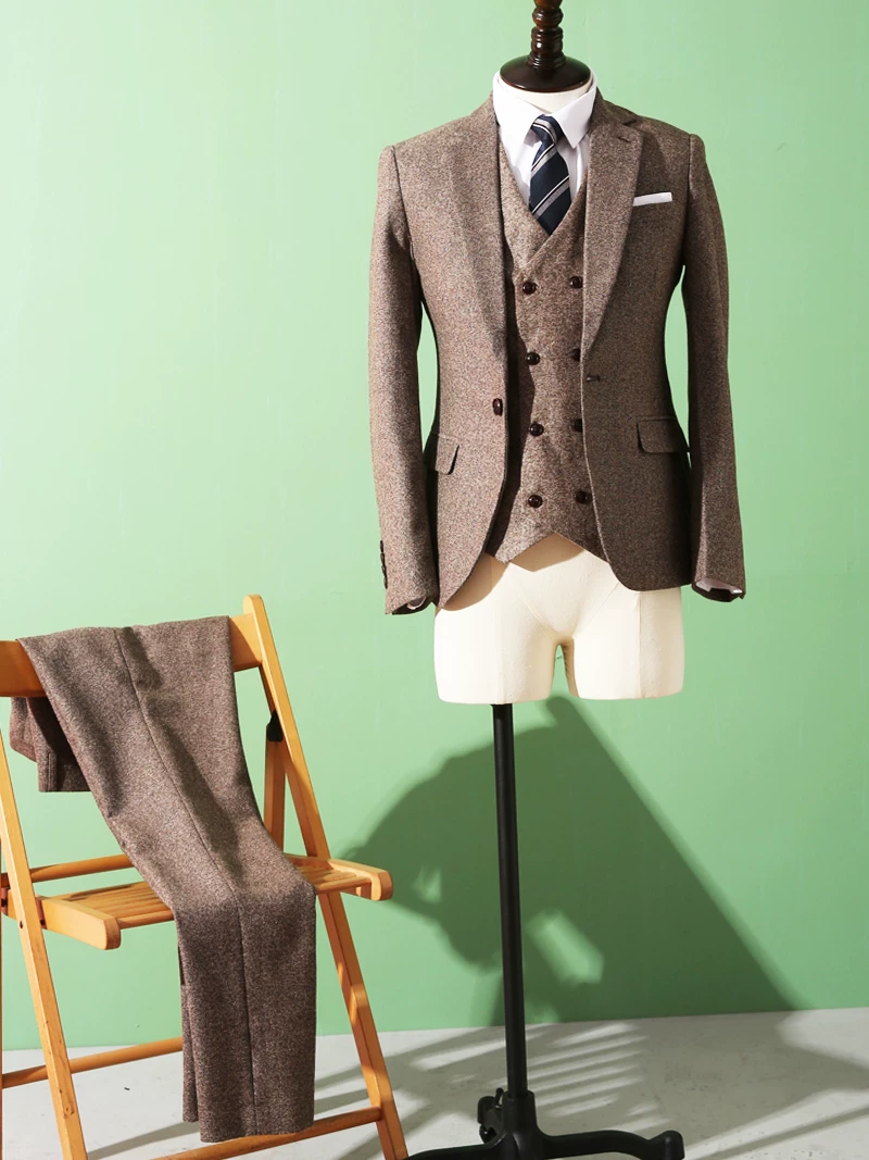 Suit, set, retro razor, 3 piece set, British style