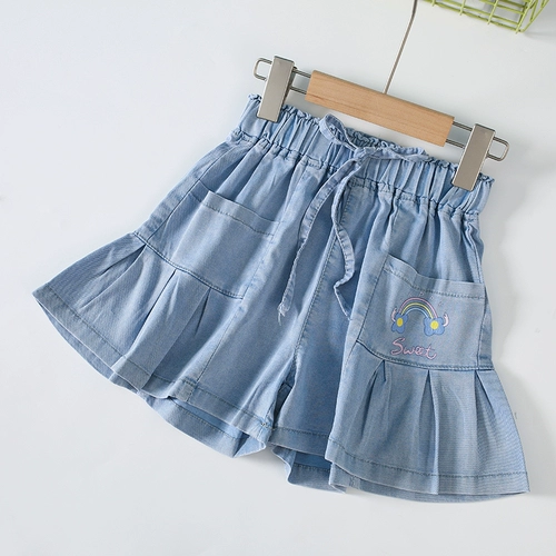 Летний детский комплект, летняя летняя одежда для девочек, детская одежда, в западном стиле, короткий рукав, 2023