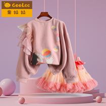 Girl suit Skirt Sweatshirt Dress dress Two sets 2022 Spring and autumn clothes The new big child Baby princess dress