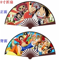 Sea Thief King Road Flying Jo Pasolonna Beauty Action Comic Book Tour Around The Fold Fan 8 Inch 27 cm Bamboo Silk Cloth Students