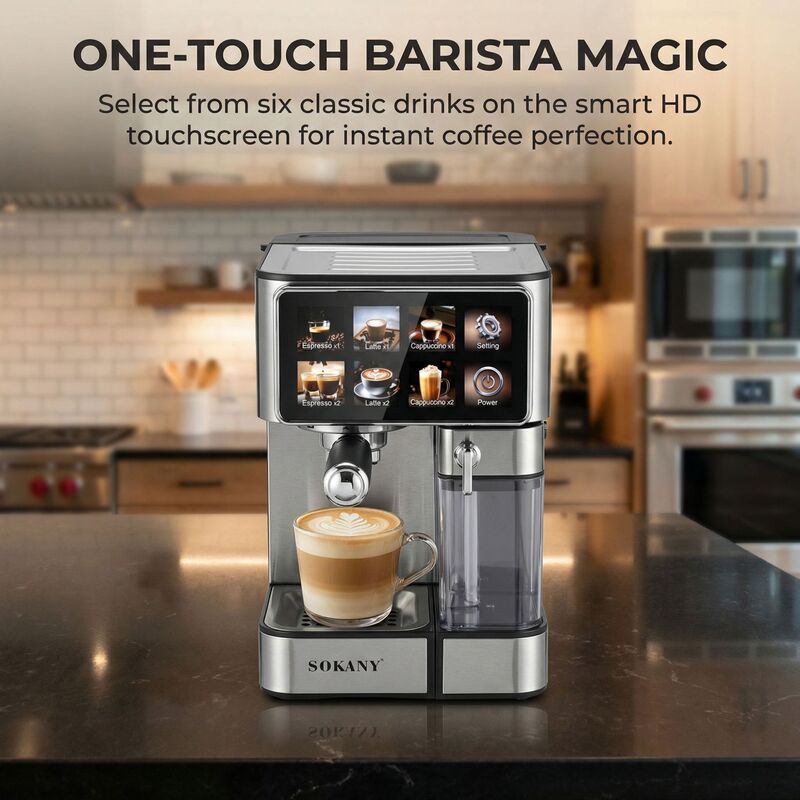 European Standard Coffee Machine, Italian Coffee Machine, Concentrated Steam Extraction Coffee Machine, 1.8L Italian Espresso