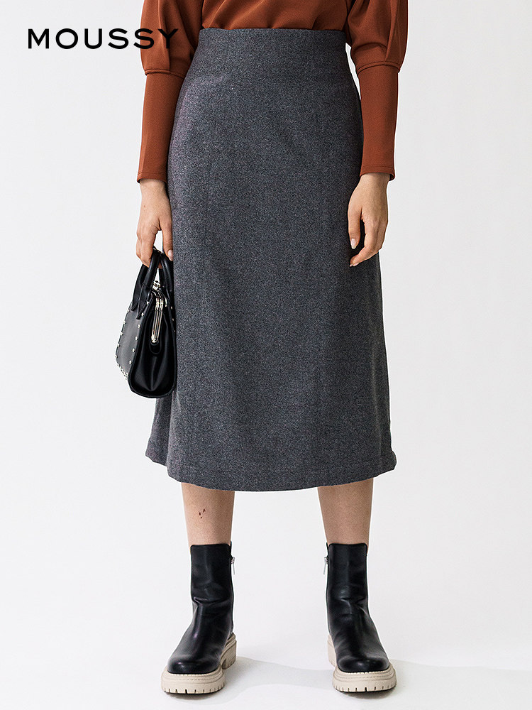618 off the shelf MOUSSY early spring retro high waist slim hip woolen skirt female 028DAW30-5520