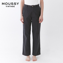 MOUSSY Vintage 2021 Spring and Summer new midline washed straight denim trousers 025DSB12-0050