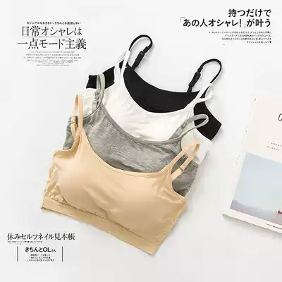 Modal cotton one vest without steel ring Bra Bra Bra chest wrap yoga sports thin Bra short sling underwear