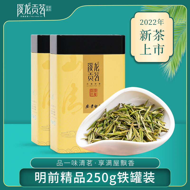 Authentic Anji White Tea 2022 Special Class New Tea Tender Bud Ming Former Boutique 250g Canned New Tea Gift Box Loaded Tea Leaves