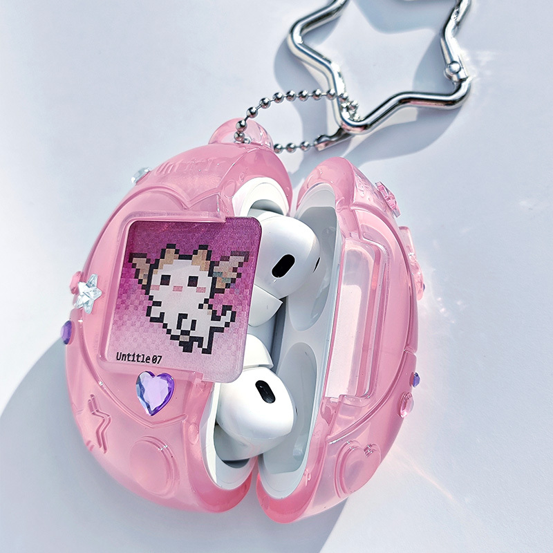 【Pro3】Untitle07 Apple Earphones Airpodspro3 Protective Case Original Tamagotchi Cute Airpods4 Protective Case Bluetooth High-End Feel for Girls