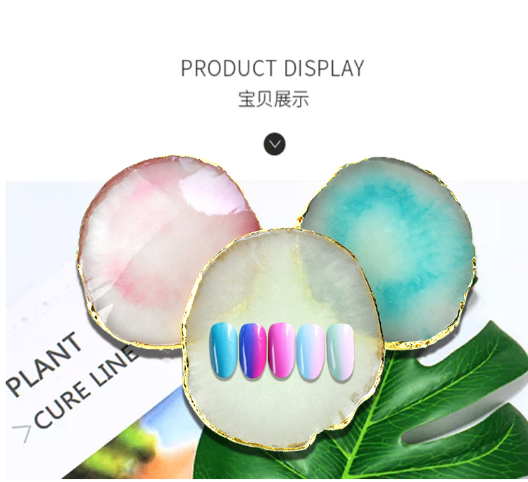 Nail Art Nhật Bản Crystal Nhựa Agate Palette Thực hành Công cụ Trang sức Sơn màu Ảnh chụp Bảng hiển thị - Công cụ Nail giũa móng tay