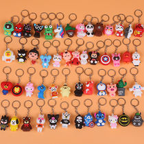 Creative Key Buckle Cartoon Silicone Car Pendant Couple PVC Solid Paparazzi Pendant Small Gift Small Gift
