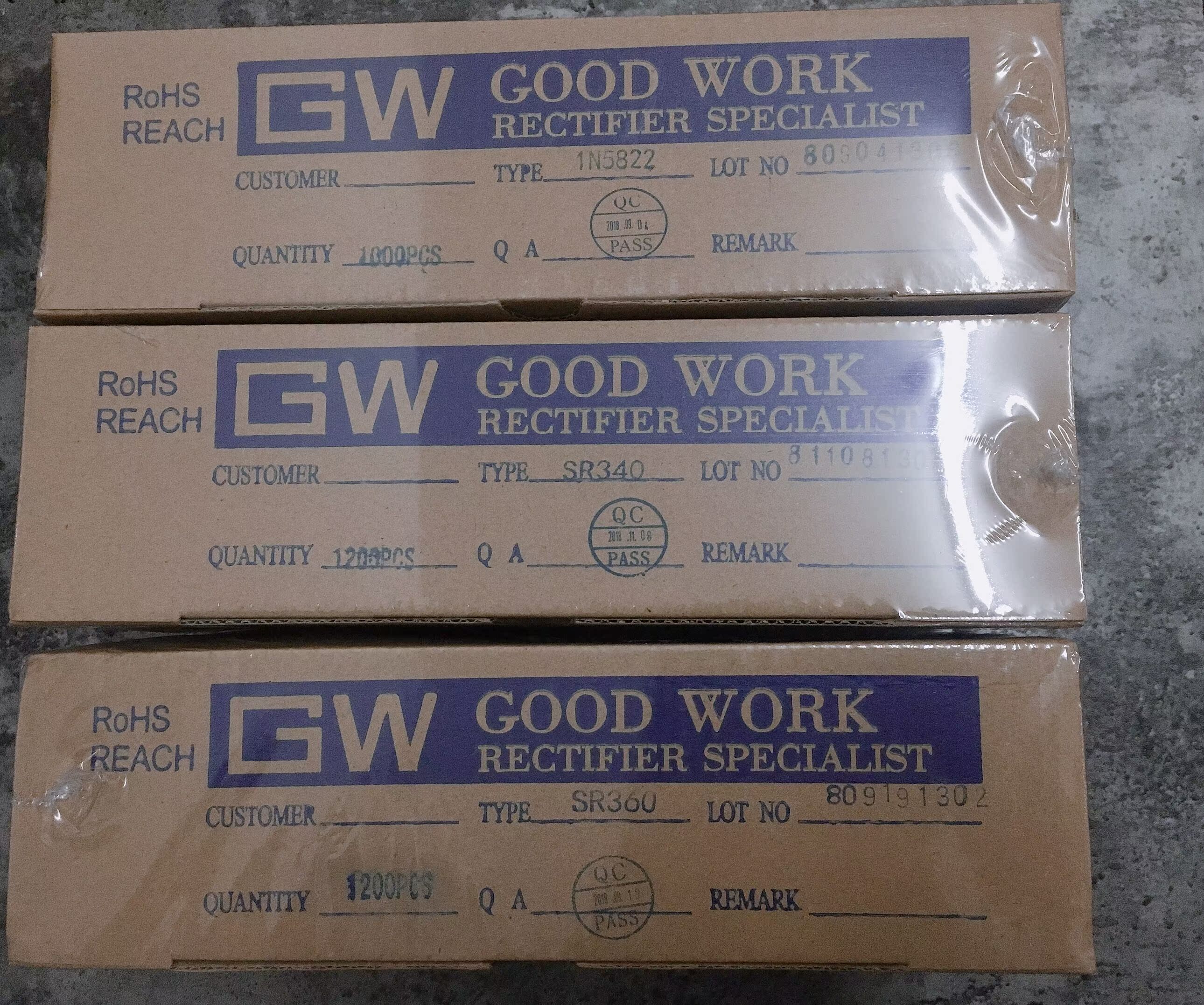 GW Schottky diode 1N5822 SR360 SR340 50mil