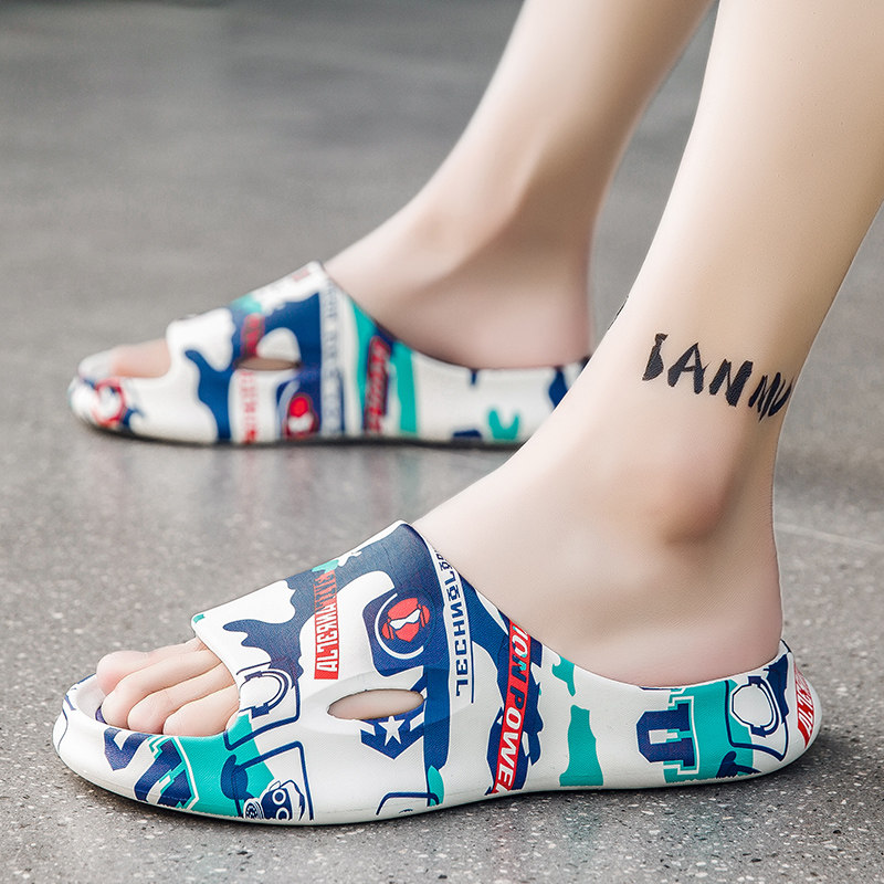 Slippers Men's Summer 2022 New Trend All-match Casual Outerwear Coconut Stepping Shit Men's Sandals Non-slip Sandals