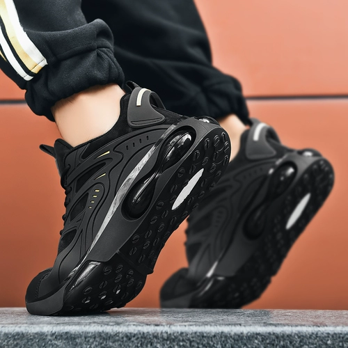 Летняя спортивная трендовая черная высокая универсальная обувь для отдыха, для бега