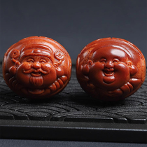 Wenwan olive stone bracelet olive stone carving large stone imported from Brazil round material a pair of hand-held pieces for men and women for money lovers