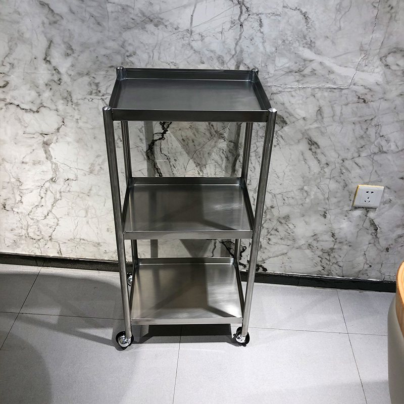 New high-end stainless steel hairdressing shop trolley hairdressing drawer cabinet hair salon special ironing tool trolley