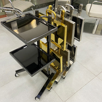 Japanese hair salon stainless steel cart hairdressing tool cart folding tool salon special net red hot dyeing tool cart